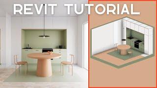 Modern Kitchen in Revit - 3D Modeling Tutorial