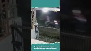 ANEH‼️ TEREKAM CCTV SEORANG PENGENDARA MOTOR MEMBONCENG POCONG ?