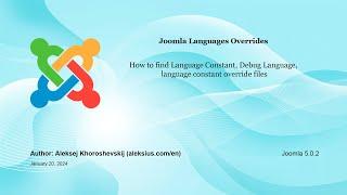 Joomla Languages Overrides tutorial