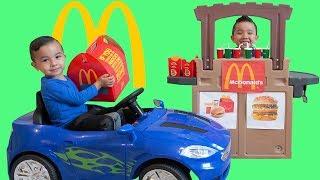 McDonalds Happy Meal Drive Thru Pretend Play With CKN