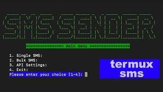 Termux Sending SMS using API for free