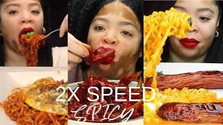 SPICY ASMR MUKBANG  eating sounds