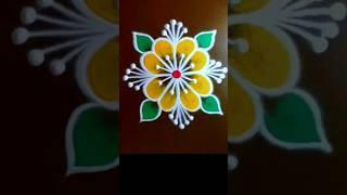 beautiful daily kolam design  simple door step muggulu #trending #muggulu #kolam #rangoli