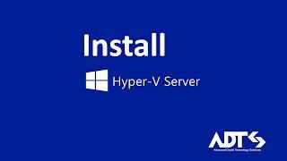 Microsoft Hyper-V Server How to install and config