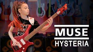 Ellen Alaverdyan 11yo plays Muse - Hysteria Bass Cover
