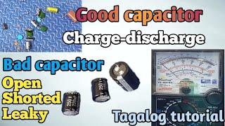 HOW TO TEST CAPACITOR USING ANALOG MULTITESTERTAGALOG TUTORIAL