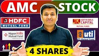 Best Shares - 5-10 साल के लिए   Best AMC Stocks In India  HDFC AMC NAM INDIA UTI AMC ABSL AMC