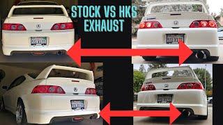 Acura RSX Type S Stock vs HKS Hi-Power Turbo Exhaust 2.5inc65mm