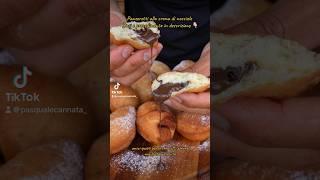 Panzerotti alla NUTELLA * FACILISSIMI VELOCI ed IMPASTATI A MANO * #shorts