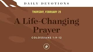 A Life-Changing Prayer – Daily Devotional