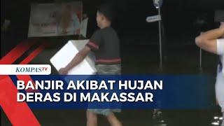 Akibat Hujan Deras Kompleks Kodam 3 di Kota Makassar Terendam Banjir