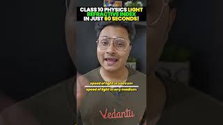 Class 10 Physics Light Refractive Index In Just 60 Seconds⏱️#vedantu9and10 #class10