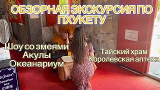 Влог «ПХУКЕТ.ДЕНЬ 2  СТОИТ ЛИ ЕХАТЬ НА ОБЗОРНУЮ ЭКСКУРСИЮ  ЗМЕИ В ТАИЛАНДЕ  АКУЛЫ НА ПХУКЕТЕ »