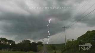 08-15-2024 St. Joseph MO - severe supercell thunderstorm with heavy rain hail and structure