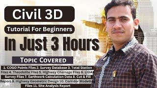 Civil 3D for Beginners Tutorial  Complete Autodesk CIVIL 3D from Scratch