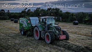 Baling Silage 2023 - Coleman Agri - Fendt 724 & McHale Fusion 4 Plus