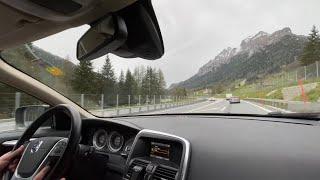 Нереальные дороги в Швейцарских горах  В Италию на машине VLOG  Автобаны в Швейцарии  Switzerland