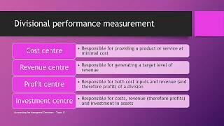 Performance measurement topic 11