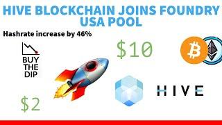 HIVE Blockchain joins Foundry USA Pool  Increase Hashrate to 830 PHS immediately 