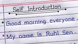 Self Introduction For School Students In English  10 Lines On Self Introduction 