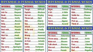 FORMAL vs. INFORMAL Words 400+ Words to Expand Your Vocabulary in English