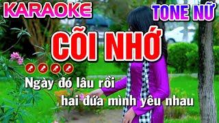 Cõi Nhớ Karaoke Nhạc Sống Tone Nữ  BEAT CHUẨN  - Tình Trần Organ