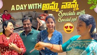 A day with అమ్మ నాన్న️ Specials with special pplSiriChalla SiriChallaOfficial  JayaPradaChalla