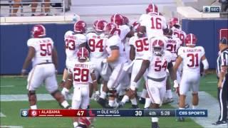 Jonathan Allen pick-6 - Alabama vs Ole Miss