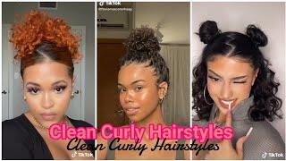 Curly Hairstyles for Medium Hair Clean and Easytiktok compilation  everything hair