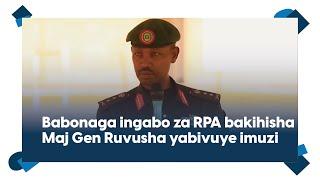 Babonaga ingabo za RPA bakihishaMaj Gen Ruvusha yavuze ibidasanzwe ku rugamba rwo kubohora Igihugu