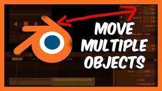 Blender Tutorial How To Move Multiple Objects Fast In Blender Part 2