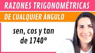 Razones TRIGONOMÉTRICAS de Cualquier Ángulo  con Circunferencia GONIOMÉTRICA