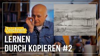 Ideen zum Zeichnen Lernen durch Kopieren #2 - Landschaft von J.C. Dahl  Sehen & Gestalten #56