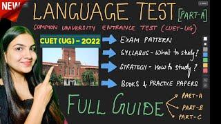 CUET Language test Part A Syllabus pattern strategy books foreign language CUCET Preparation