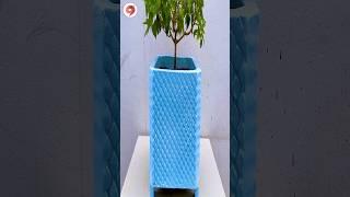 Turn mesh sheet into awesome plant pot #shorts #craftideas #flowervase #flowerpots #cementideas
