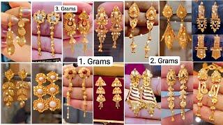 Gold Earrings Designs New Model 2024 Light Weight Gold earrings With Price Gold Earrings #vlog #42