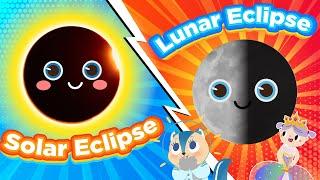 Solar System  1-Min Intro to Solar Eclipse  Lunar Eclipse  Science for Kids
