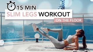 15 MIN SLIM LEGS WORKOUT ON THE FLOOR No Squats No Jumps  Yerde Bacak İnceltme  Eylem Abaci