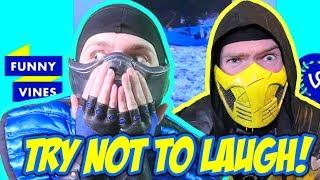 Scorpion & Sub-Zero TRY NOT TO LAUGH CHALLENGE W PUNISHMENT Ultimate Epic Fails Compilation