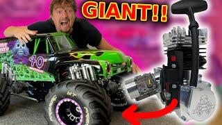 Worlds Biggest RC Car gets RACE Engine 4x power