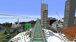 Minecraft World Record The longest Minecraft Roller Coaster 145 Hours