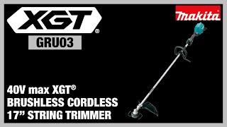 40V max XGT® Brushless Cordless 17 String Trimmer GRU03
