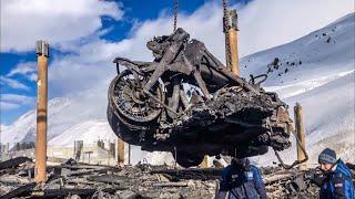 Mountain Motorcycle Museum TimmelsjochAustria burned out