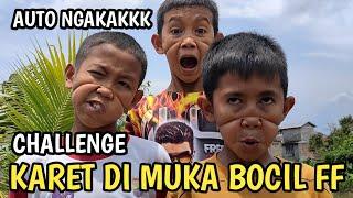 CHALLENGE KARET DI MUKA BOCIL FF‼️AUTO NGAKAKKK WKWKWK