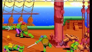 Teenage Mutant Ninja Turtles Turtles in Time arcade 4 player Netplay 60fps