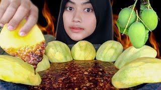 ASYEM SYEGER MUKBANG RUJAK MANGGA MUDA BUMBU PEDAS  BIKIN MEREM MELEK  MUKBANG ASMR