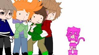 I was bored and needed to post something Edd Matt Tom And Tord meet a UwU cat.  My AU people