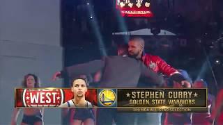 NBA 2016 All-Star Game Toronto - Player Introductions starters and bench HD