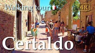 Certaldo Tuscany Italy【Walking Tour】History in Subtitles - 4K