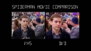 Spider-Man VHS vs DVD Image Quality Comparison PAL